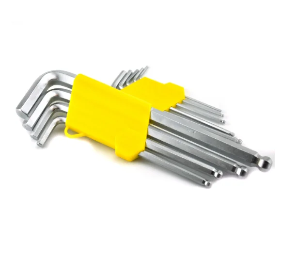 Factory Supply M2.5 M6 Black Oxide Hardened Steel Ball End L Type Allen Key OEM Customization Torque Wrench Metric