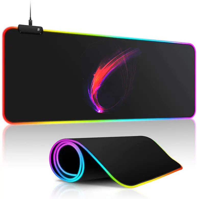 Большой RGB игровой коврик для мыши Нескользящий Резиновый клавиатуры Коврик