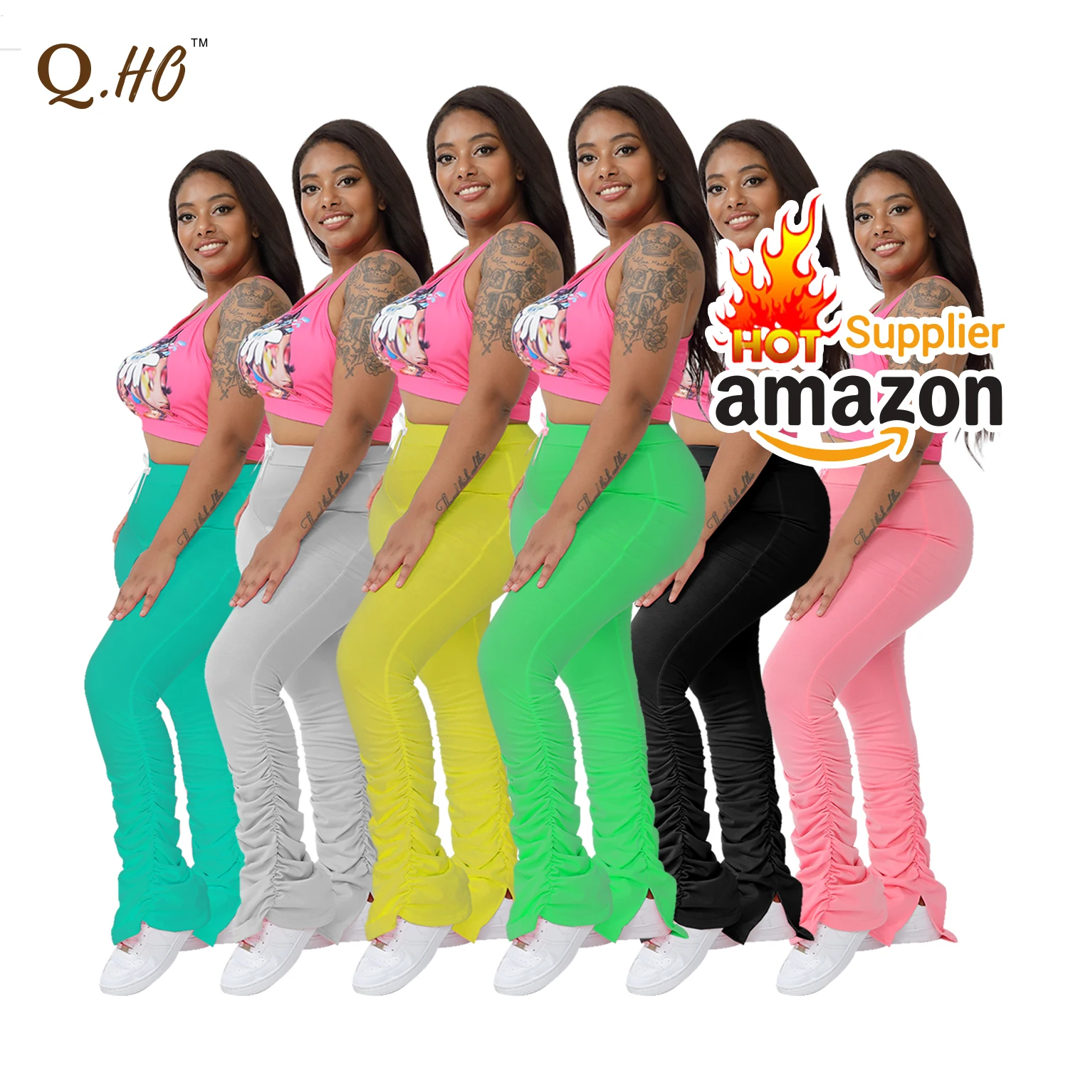 2021 костюм хлопковая Футболка наборный леггинсы стек женские тренировочные штаны для детей плотные кожаные женские брюки