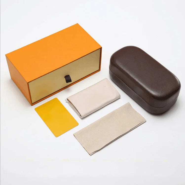 Original logo designer brand sunglasses case flat light glasses case counter sunglasses gift box custom logo