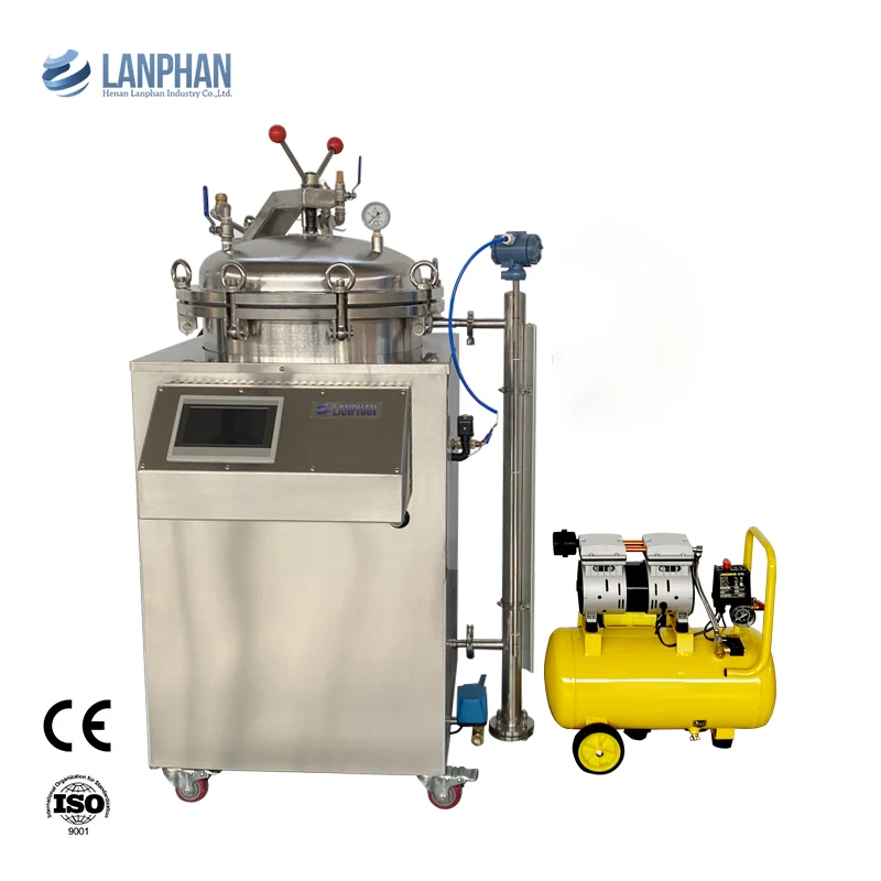 Automatic 75l 100l 150 liter water spray steam retort sterilizer for glass bottles food process sterilization