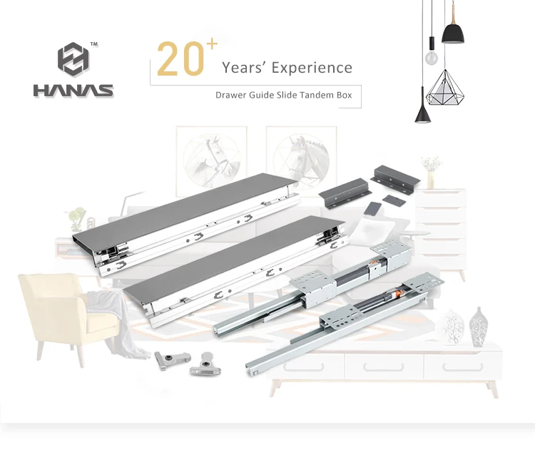 Modern Fittings Cabinet Hardware Furniture Telescopic Slide Rail Drawer Ball Bearing Slide