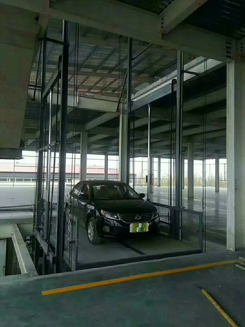 Shop Chain 4 Ton Hydraulic Material 5 Ton 4 Post Car Lift Hydraulic Warehouse Electric Elevator Cargo Lift