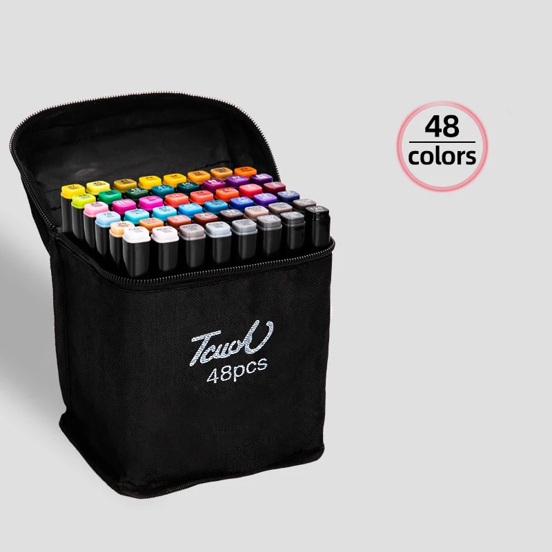 48 Colors Double Tip Sketch Markers Alcohol Based Art Markers Pen