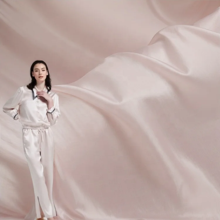 Best factory bottom price 100% mulberry silk satin stock colors fabric for breathable home sleep wear or fashion dress