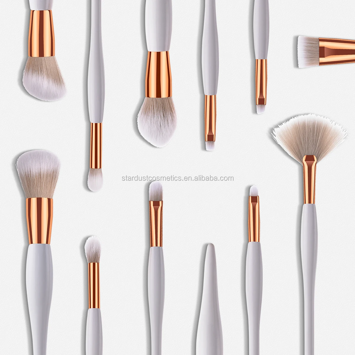 HOT Makeup Brushes Private Label white wood handle Makeup Brush Set