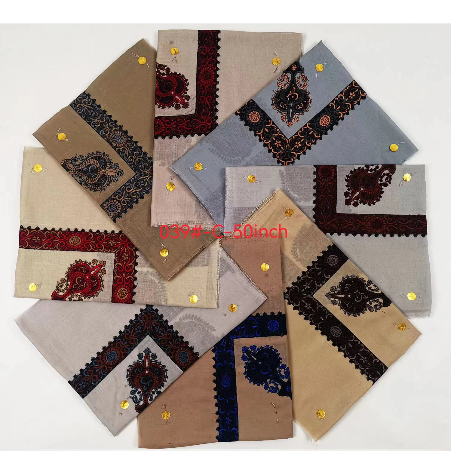 Woolen Yeman Saudi Arabia Embroidered Border Pashmina Omani Masar Prayer Keffiyeh muslim Hijab scarf for men Shawl factory