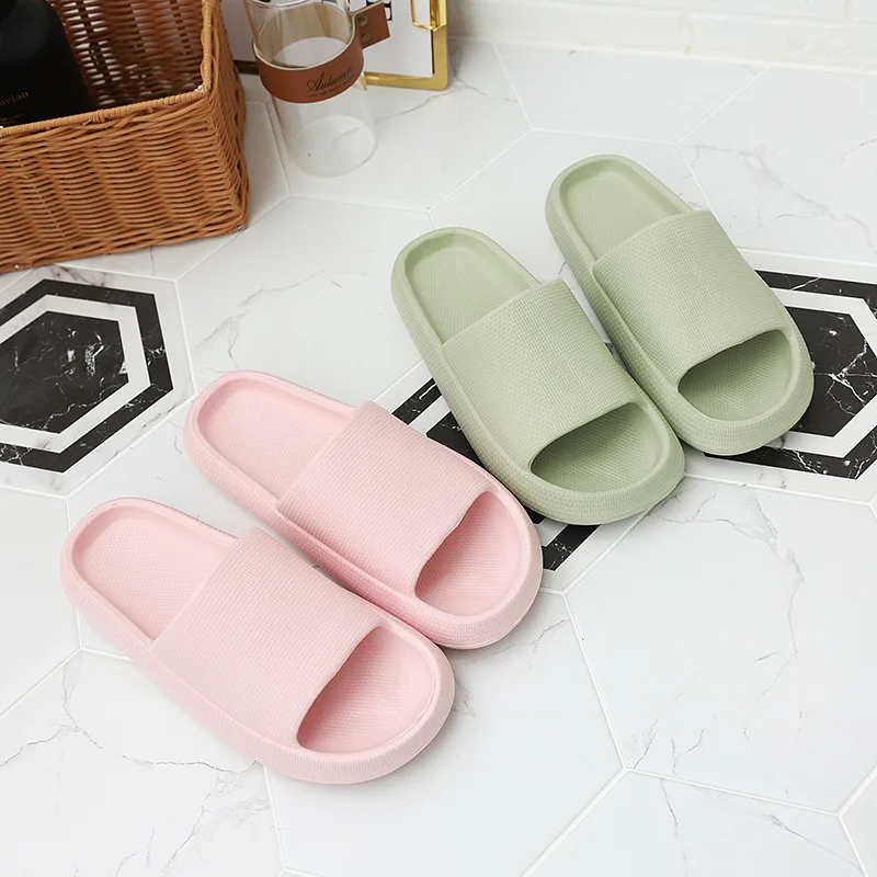 Manufacturer Cheap Summer Eva Slippers Ladies Thick Bottom Indoor Bathroom Men House Hotel Cloud Slides Slippers