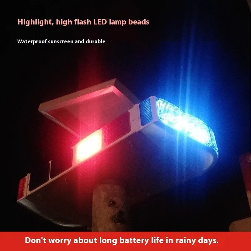 Aluminum Solar Cell Traffic Signs for Roadways PC Material Left Right Arrow Caution Light Signage Solar-Powered Triangle Pattern