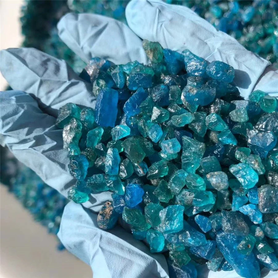 Wholesale Apatite Tumble Stone Natural Blue Apatite Tumbled Crystal Gravel For Crystal Healing Stones