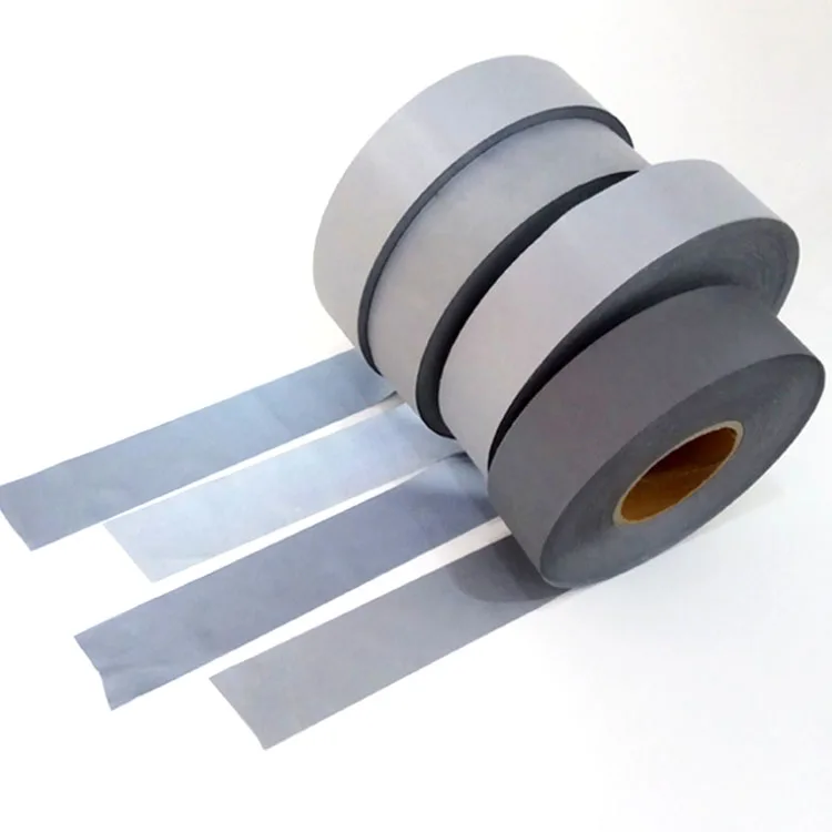 
Factory Price Custom Printed Retro Sew On Fire Resistant Reflective Waterproof Light Clear Reflective Fabric Tape For Clothing 
