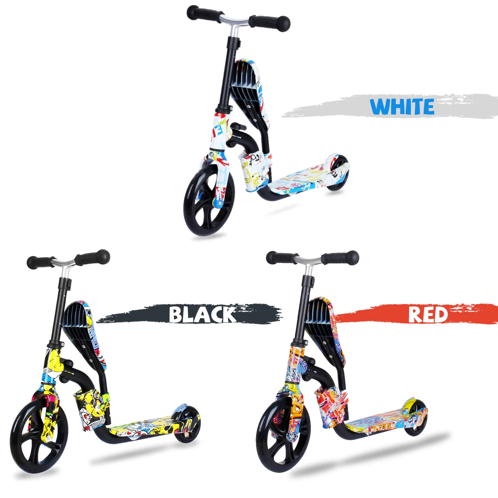 
Balance Bike 2 In 1 scooters for kids 8 years and up girls Adjustable Height Folding Kick Scooter 