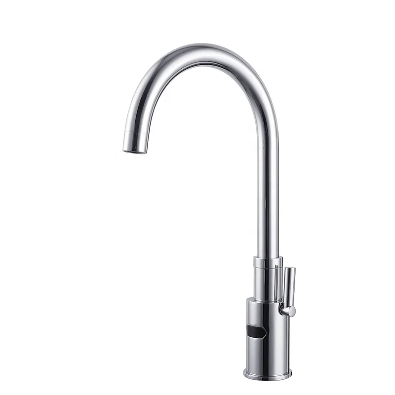 Economic Chrome Single Cold Auto Kitchen Sink Tap Touch Free Bathroom Sink Tap