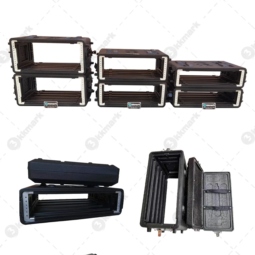 audio music equipment 2U 4U 6U 8U ixed locked side sliding cover drawer cases rack case