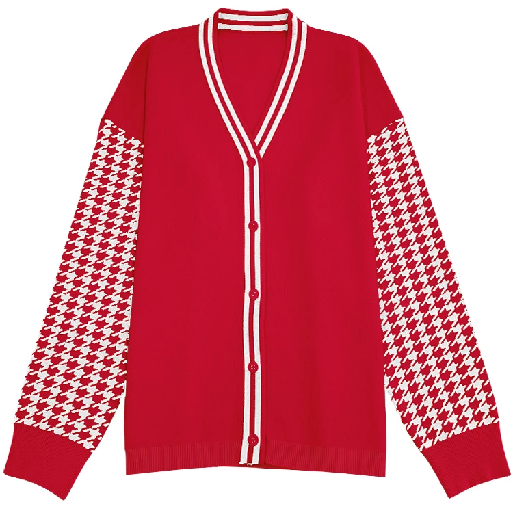 Customized Ladies Aka Sorority Acrylic Alpha Kappp Aka University V-Neck Varsity Popular Cardigan Sweater