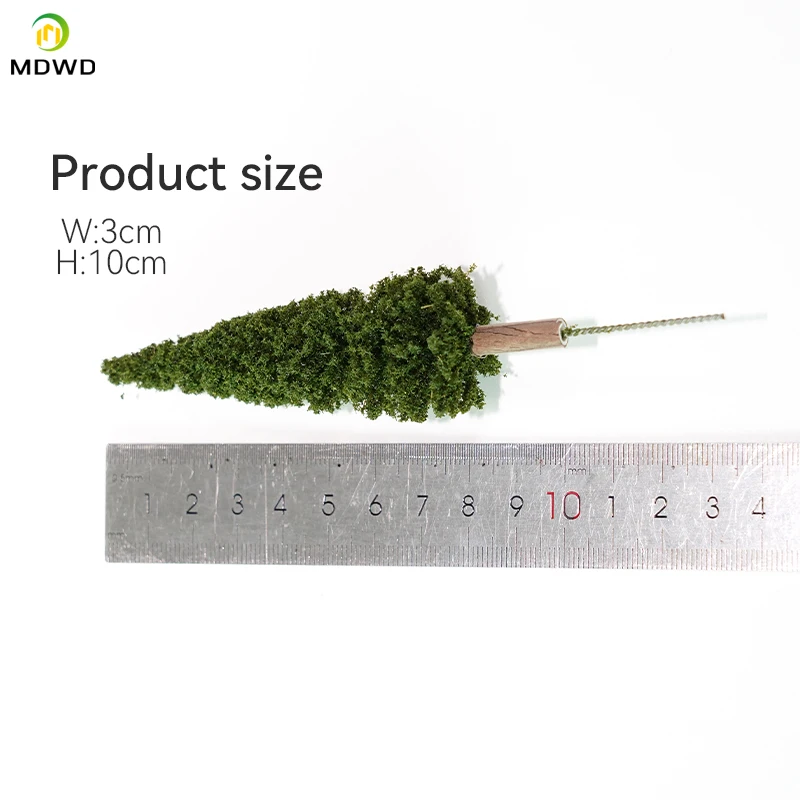 Model Train Railway 1:87 O G Scale Railway Layout 10cm Green Model Wire Pine Trees Artificial Layout
