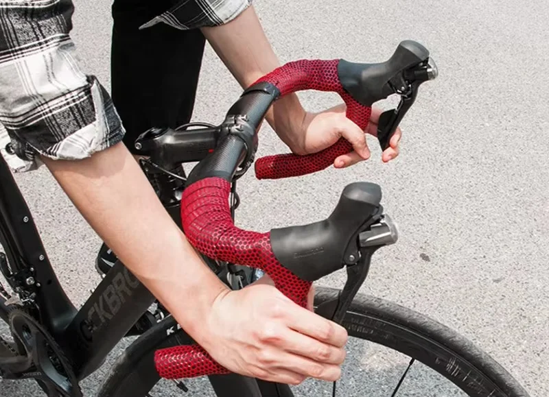1 Set Road Bicycle Handlebar Tape PU Non-Slip Shock Absorbing Belt 1 Pair Wear-Esistant Road Bike Tape Cycling Accessories