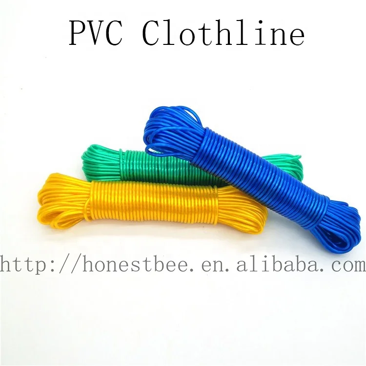 Metal Wire  PVC Clothesline  Washing lines strong life  steel core Plastic coated rope  laundry Dryer clothes  drying line green