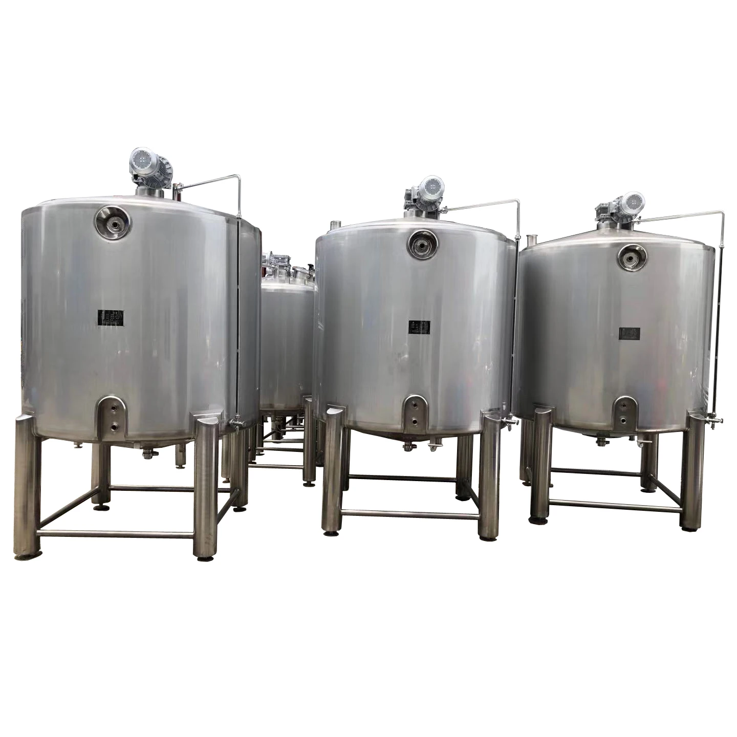 Stainless steel electric heating jacketed food mixing tank with agitator and heater