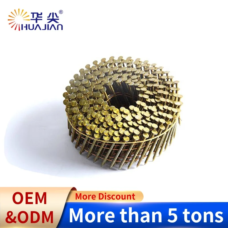 Hottest 2.1*35mm Coil Nail Aluminium Ring Shank Roofing Nails