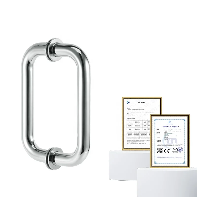 Stainless Steel Shower Door Handle Fittings Bathroom Tempered Glass Door Hardware Accessories