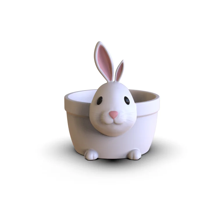 Chinese Factory Price flower pots & planters resin flower pot decor living room resin rabbit animal figure flower pot