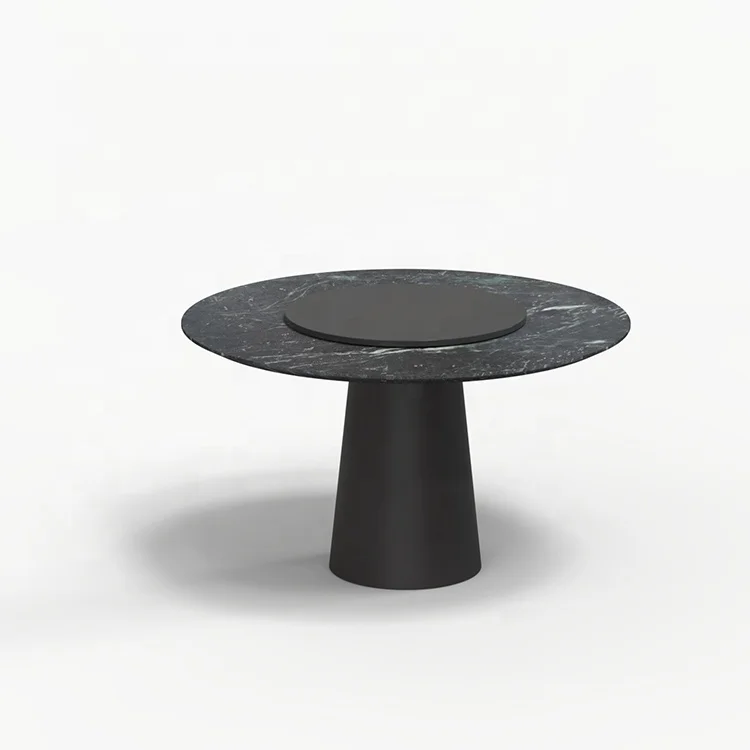 Italian Design Dining Table Dinning Room Kitchen Marble Furniture Round Luxury Dark Indian Green Lazy Susan Dinning Table Sets