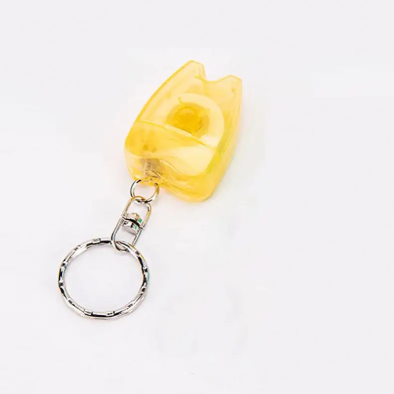 Dental dental floss 15 meters portable dental floss flat thread dental jewelry keychain can be printed with mint flavored dental