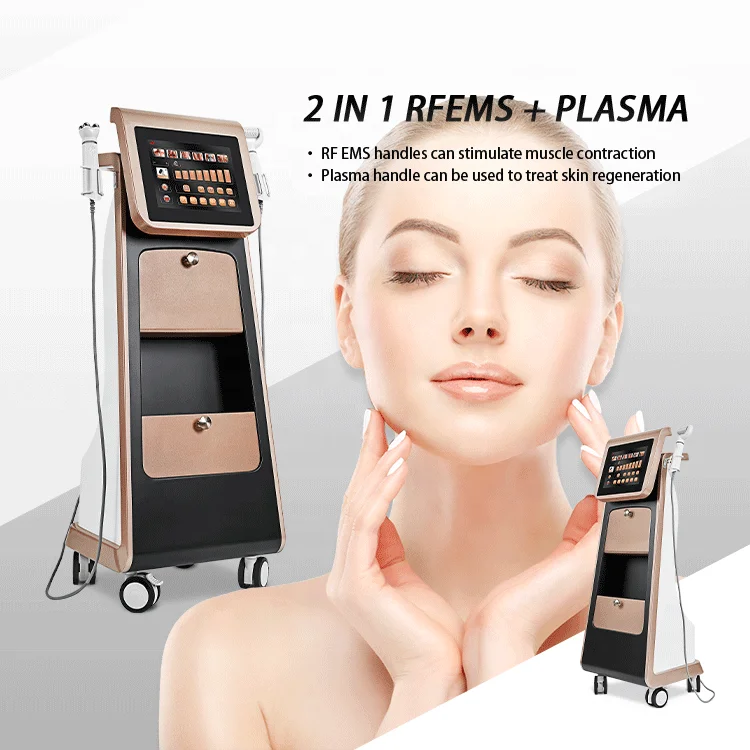 2 in 1 Plasma Pen For Eyelids Lifting Acne Removal Ozone Cold Plasma Skin Tightening Beauty Machine Facial Muscle Stimulation