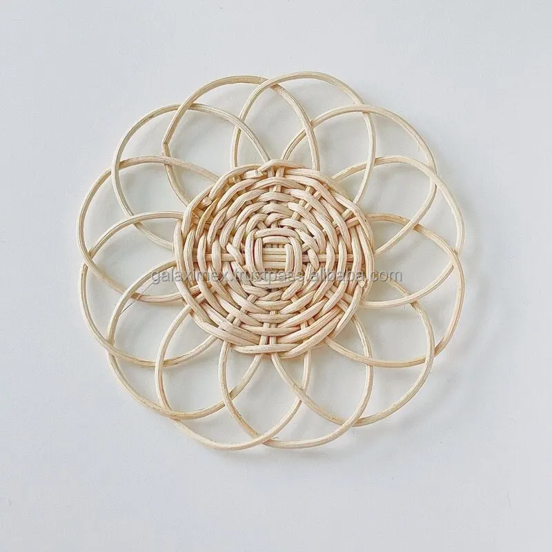Factory Price for white wicker woven coaster plate for drinks for kitchen accessories with kitchen set from Vietnam 2024
