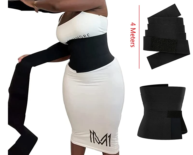 One Size Flat Elastic Tummy Wrap Control Best Ultra Slim  Rubber Shaper Neoprene for Waist Trainer Band  Bandage