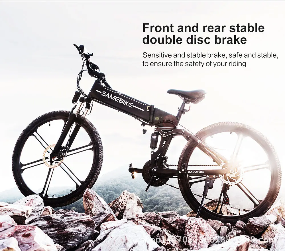 Rechargeable ebike folding fat tire mountain electric bike