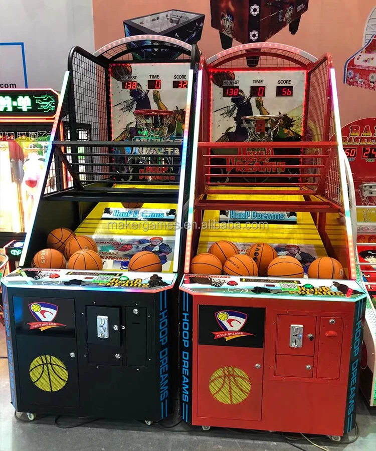 MAKER Popular hoops Child basketball game machine 1 player Street Basketball Arcade Electronic Basketball Shooting Game Machine