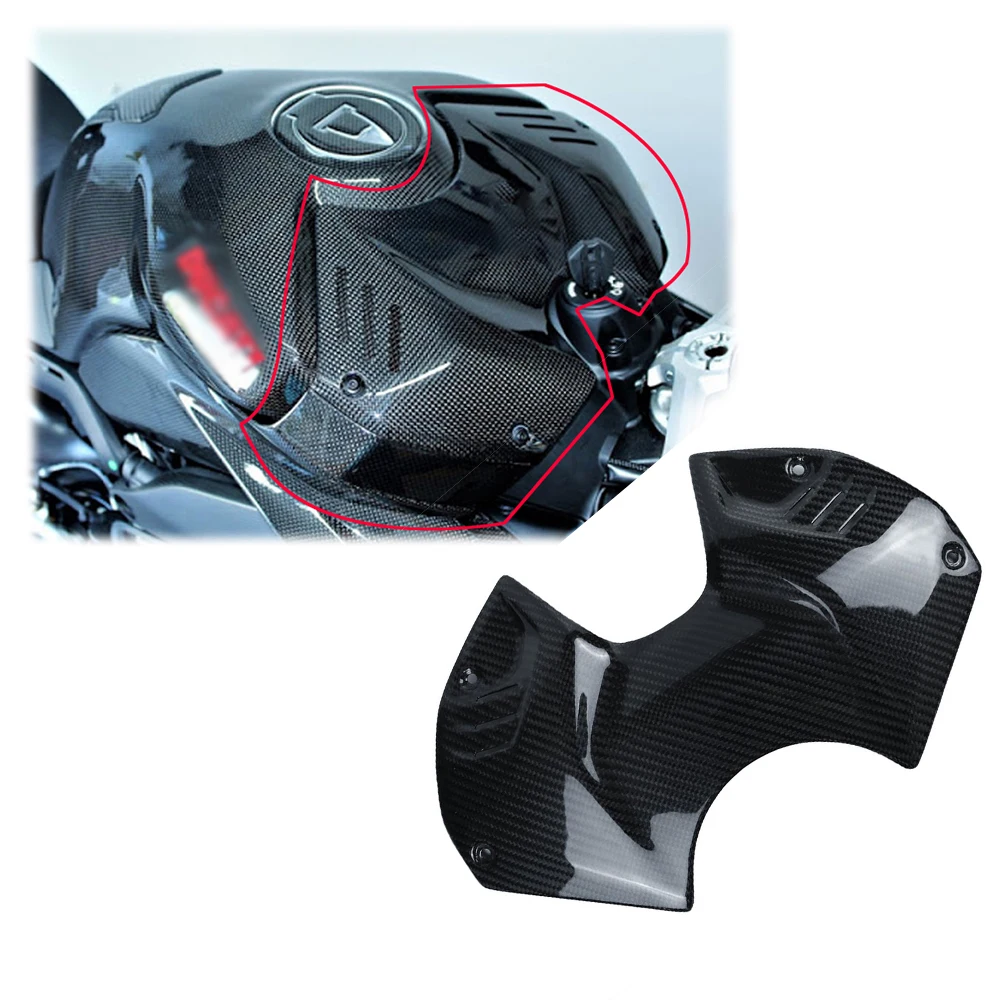 100% Twill Weave  Carbon Fiber Tank Airbox Cover For Ducati Streetfighter V4 / V4S Motorcycle Spare Parts Accessories