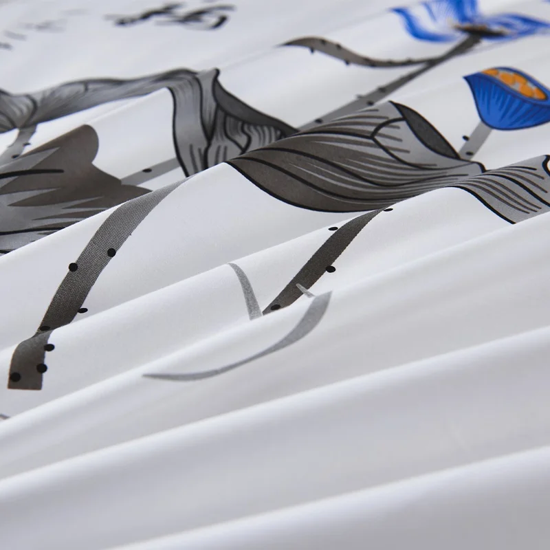 Fashion Design Best Idea High End Printing Flower Balfour Duvet Hotel Bed Cover Sheets Set