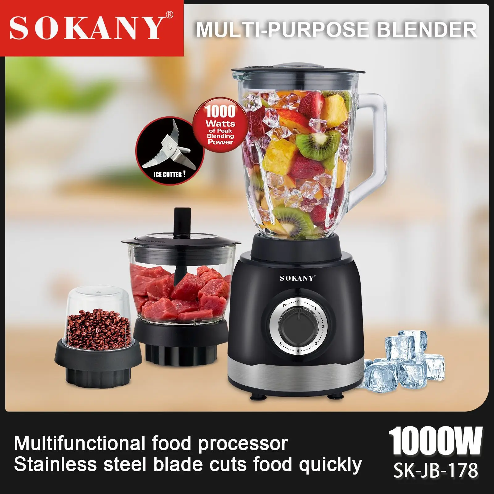 Хит продаж 3 в 1 мощная Коммерческая Кухня бытовая соковыжималка для свежих фруктов Электрический Серебряный гребень миксер смузи