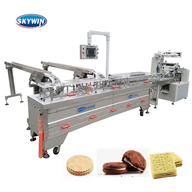 Full Automatic Biscuit Sandwich Machine SS 304 Cream Sandwich Biscuit Machine Factory Price Biscuit Cream Sandwich Machine