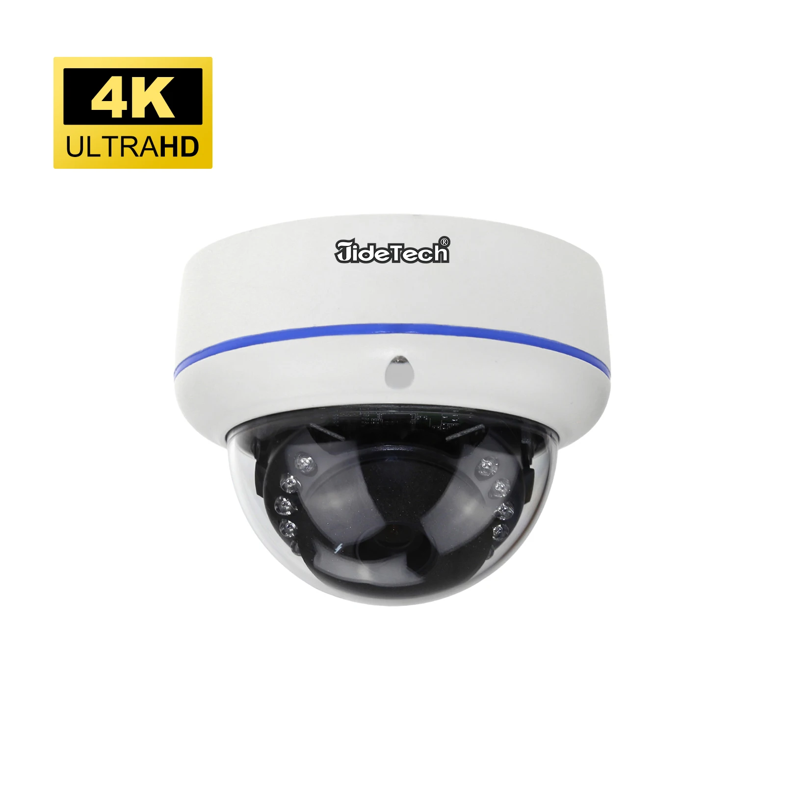 JideTech HD 4K купольная камера видеонаблюдения 8 Мп IP камера POE сетевая камера Поддержка обнаружения транспортных средств