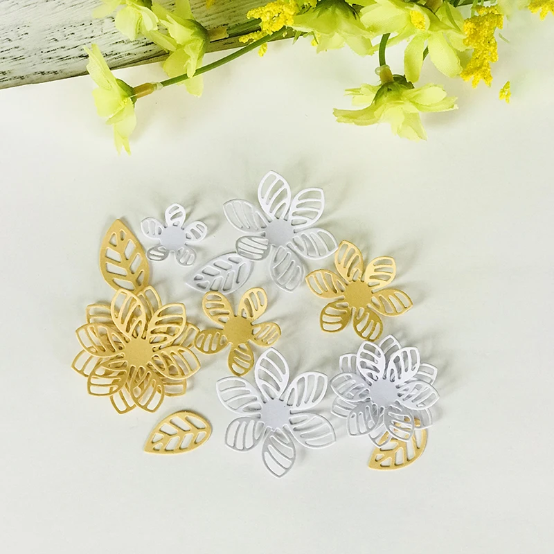 Flower Leaves Pattern Die Cuts Metal Cutting Dies Scrapbooking Wedding Invitation Card Making Embossing Stencil