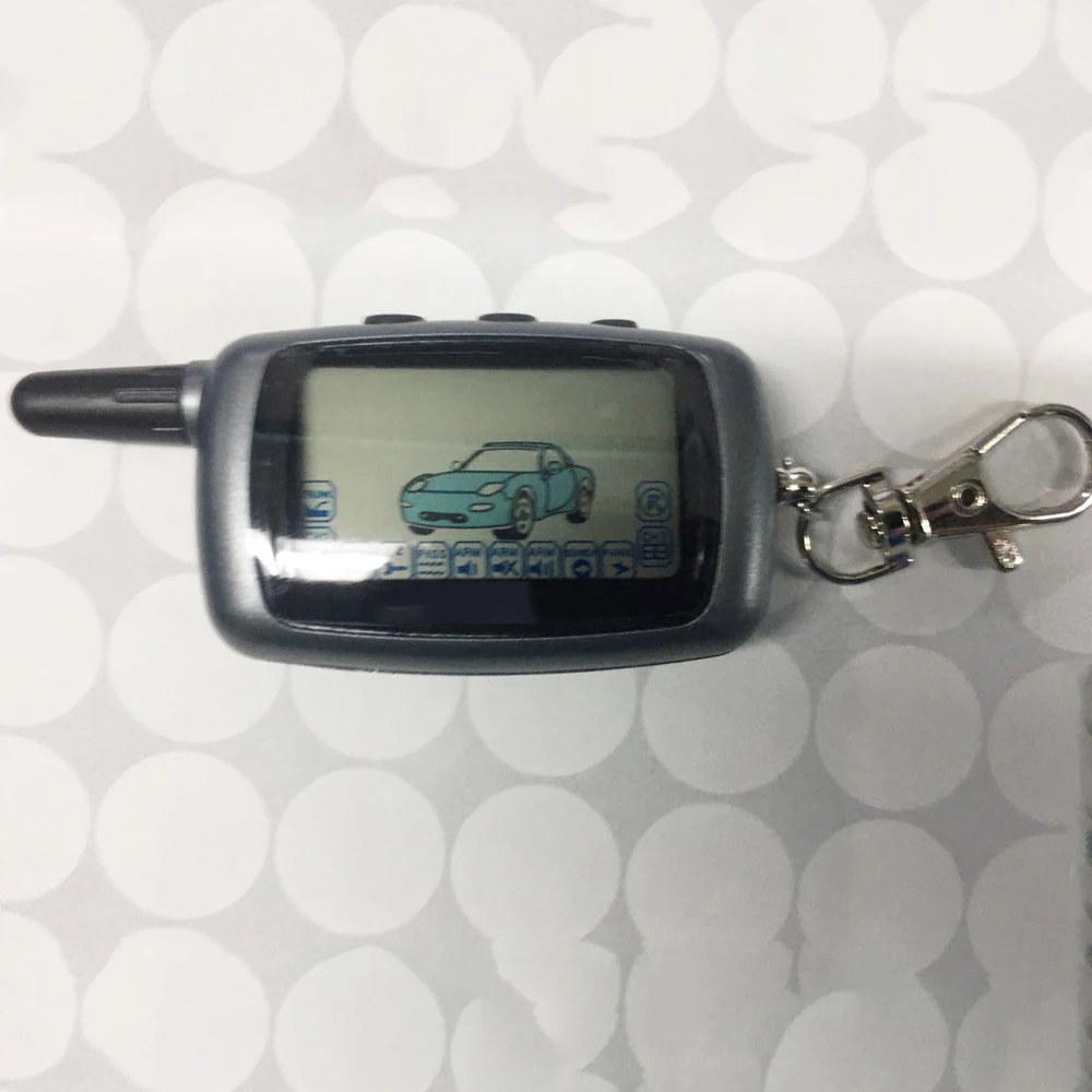 Russian version A9 2-way LCD Remote Control Key Chain  keychain suitable For starline Two Way Car Alarm System A9 Twage Fob