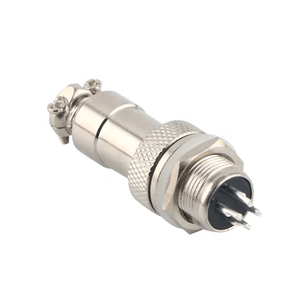 Gx12-4 aviation plug Aviation plug male A-code field wirable connector for factory automation sensor