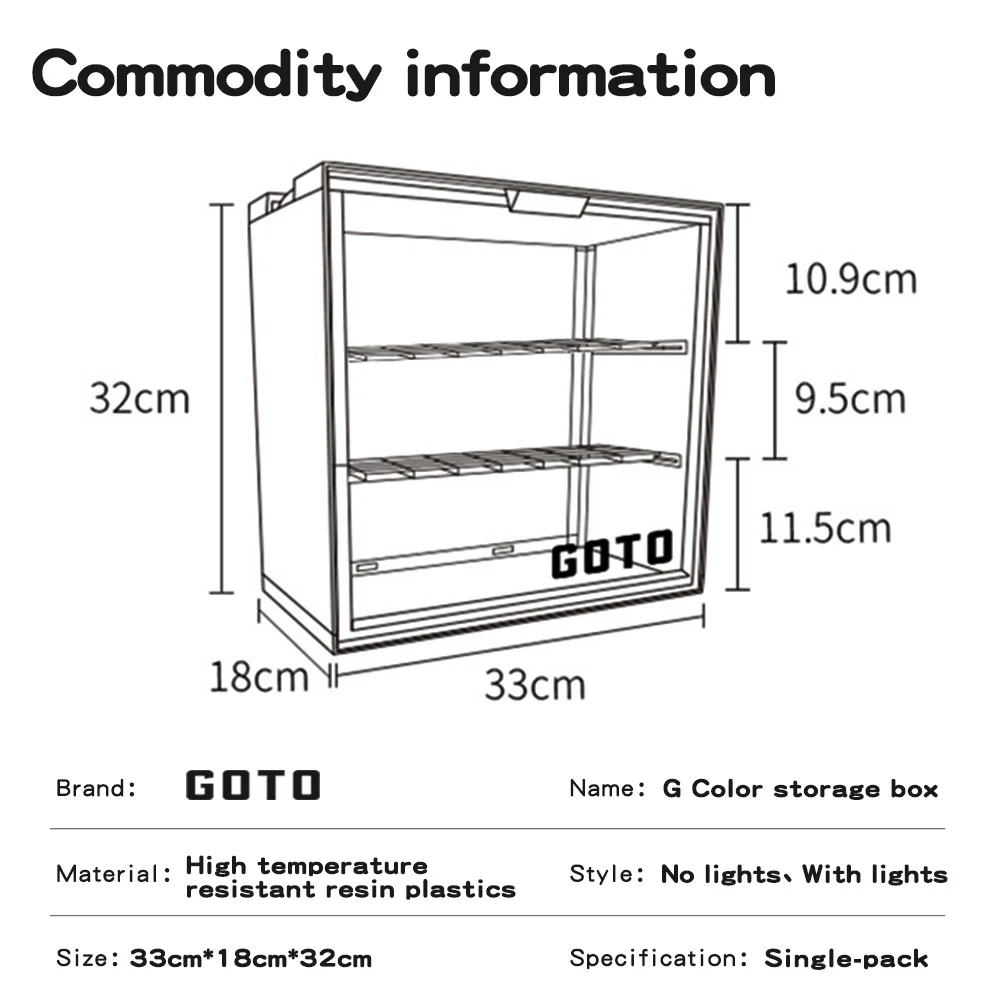 Display Box, Doll Display Storage Case, Stackable Show Case 2 Packs 19L Storage Box for Pop Mart, Lego, Collectibles