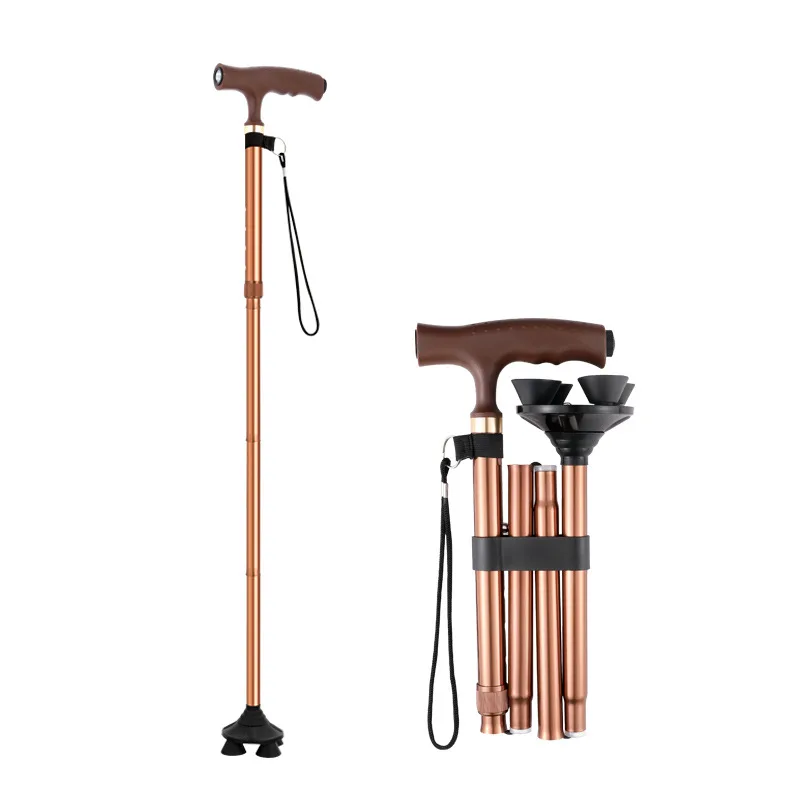 Amazon Bestselling Multifunctional Sticks Folding Stick Walking Stick Heads Alpenstocks