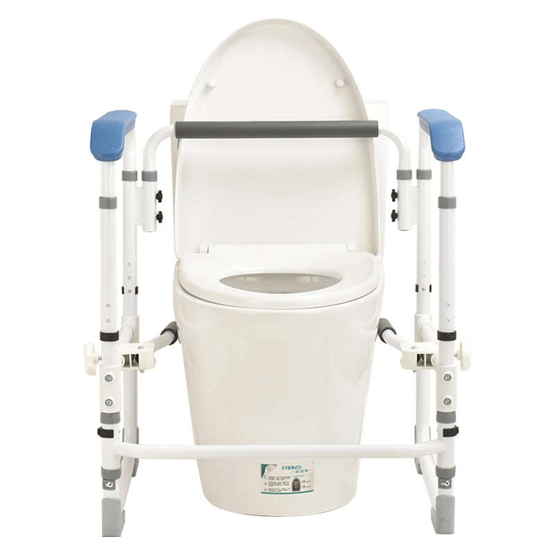 Bathroom Safety Toilet Handrail Standing Height Adjustable Commode Toilet Rail