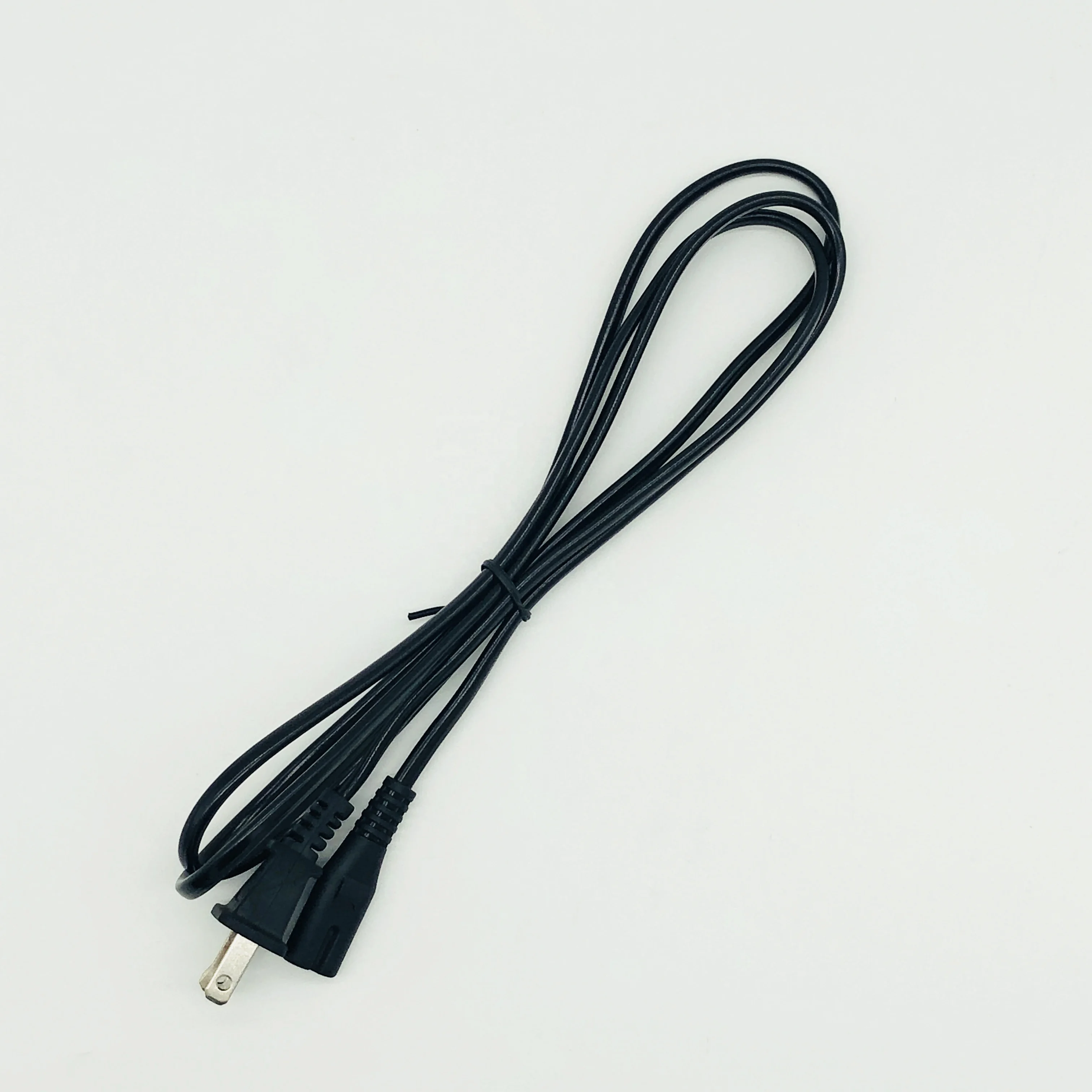 
Flat Plug Connector C8 Black Power Indoor Extension Cord New Product American 250V 16A H03VVH2 1.5M 2 Pins Non-grounding 