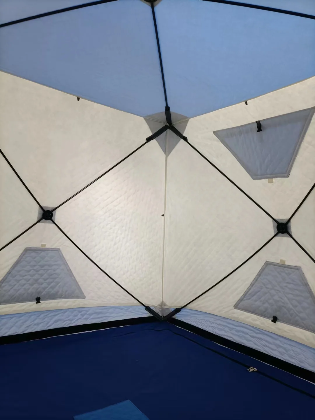 double layers warm winter fish outdoor camping tent