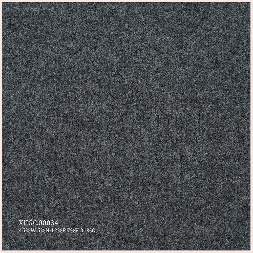 Soft Merino Wool Blend Interlock  Fabric 45%W 5%N 12%P 7%V 31%C  For Fashion Clothing  Casual Suit Pants Skirts