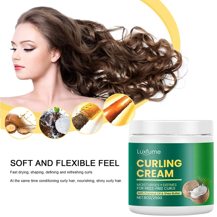 Free Sample Paraben Free Moisturizing Coconut Curling Cream For Natural Hair