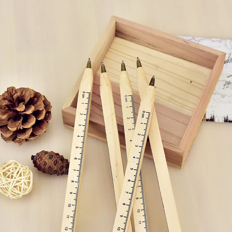 Scale pen personality wood Craft gifts Ballpoint pen Back to school advertising pen customizable