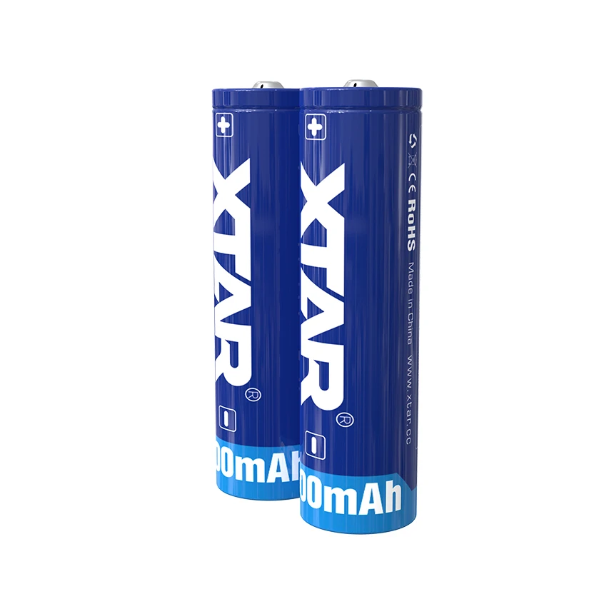 Xtar 18650 3 7 в 2600 мАч литий-ионная перезаряжаемая батарея с кнопкой Верхняя Защитная плата фонарика
